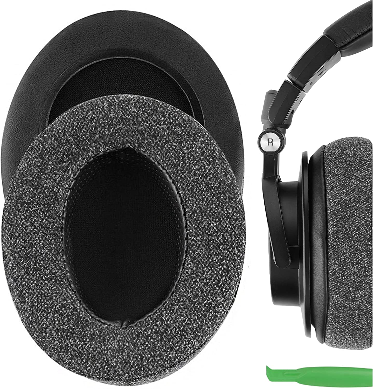 Audio Technica Headphone Ath-M20X - แผ่นรองหูฟังสำหรับเปลี่ยน ทำจากผ้าลินินเนื้อนุ่มสบาย สำหรับหูฟัง Audio-Technica รุ่น ATH-M50XBT,
